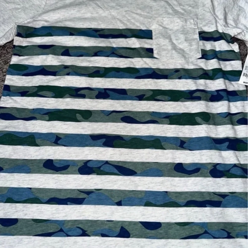 Oshkosh B’gosh Boys Camouflage Striped T-Shirt Size 14 NWT
